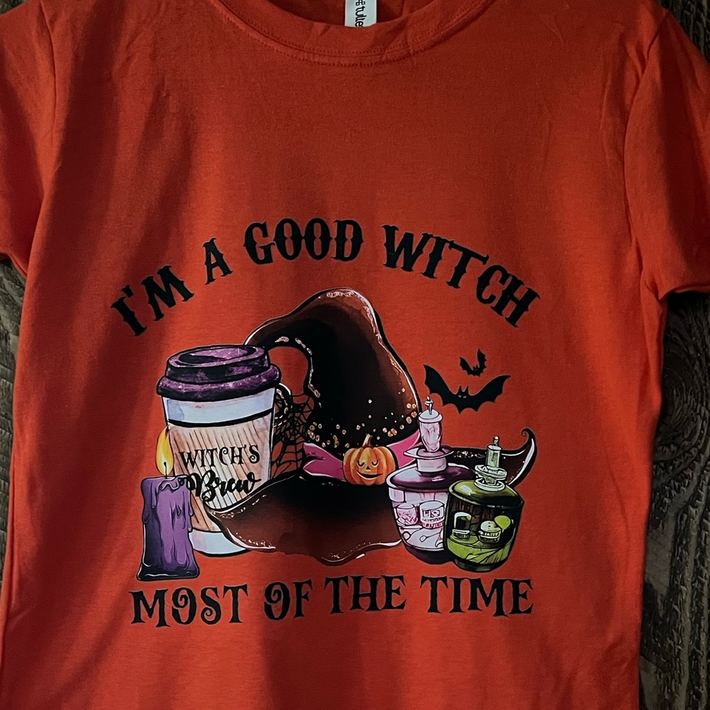 women’s size medium halloween tshirt orange